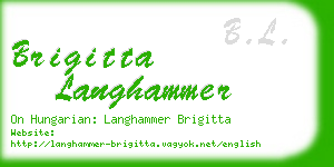 brigitta langhammer business card